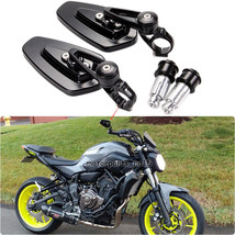 Motorcycle Black 7/8&quot; Handle Bar End Side Mirrors For Yamaha FZ-09 FZ-07 FZ6N US - £24.23 GBP