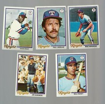 5     1978   Topps Baseball   TEXAS RANGERS  EX+++  or Better  - $4.52