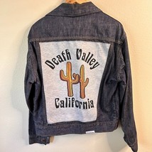 vintage Roebucks reworked upcycled denim jacket death valley California ... - £58.80 GBP
