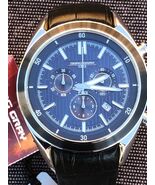 JORG GRAY JG6900 STAINLESS STEEL ALL NEW BLACK FACE CHRONOGRAPH w Tags N... - $267.30