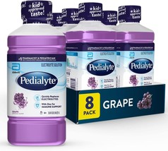 New! PEDIALYTE Electrolyte Solution Grape Hydration Drink 8 BOTTLES 1 liter each - £39.86 GBP