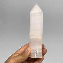 286.4g, 5.4&quot;x1.3&quot;  Pink Calcite Point Tower Obelisk Crystal, B23287 - £18.28 GBP