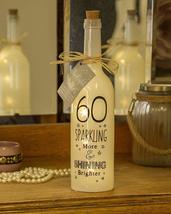 Boxer Gifts Light-Up LED &#39;60&#39; Birthday Glass Starlight Bottle | Beautifu... - £10.14 GBP