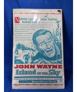 ISLAND IN THE SKY Collector Movie Poster JOHN WAYNE On Cardboard With Pl... - £23.90 GBP