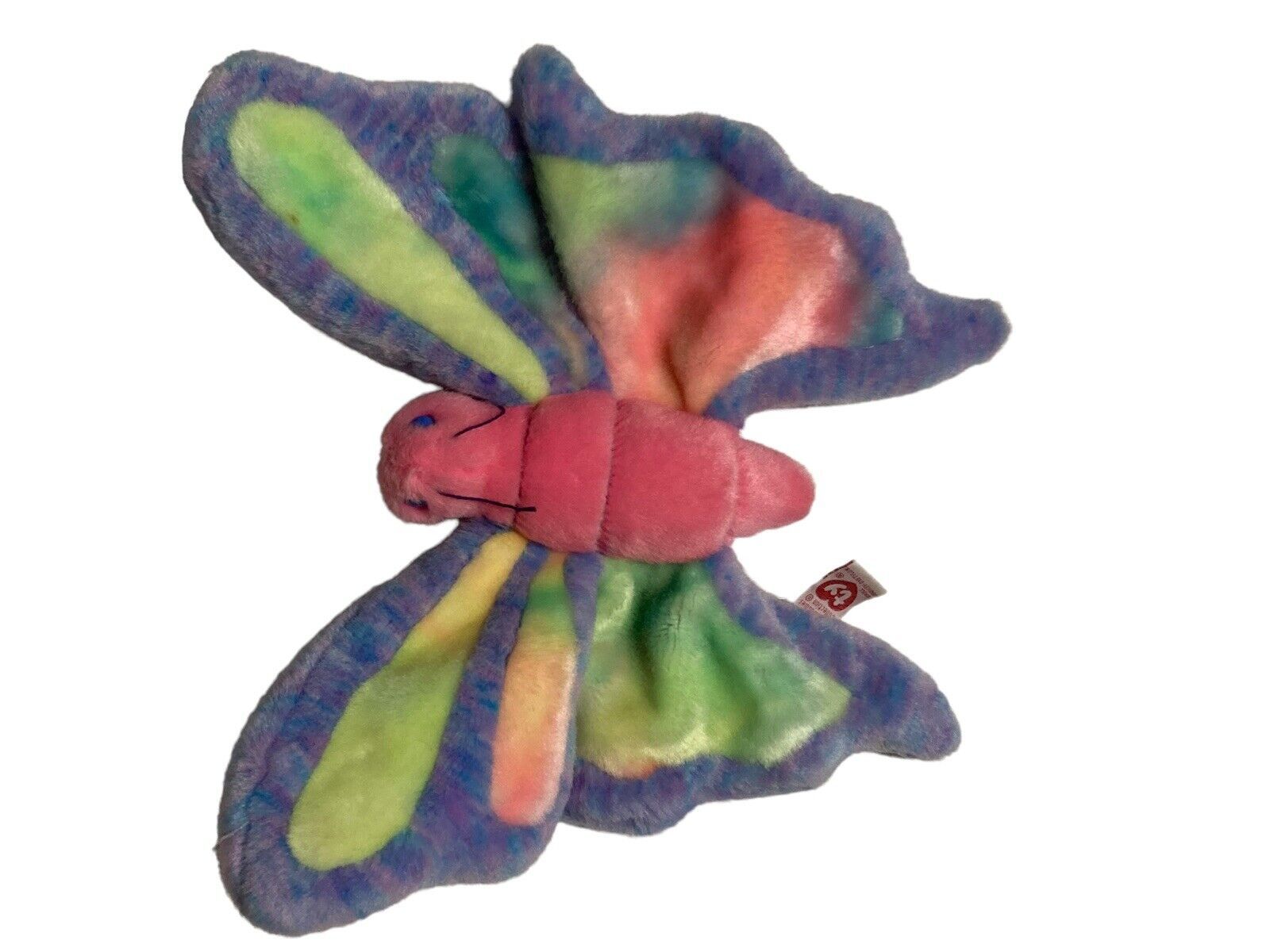 Primary image for 2000 Ty Beanie Buddies Flitter Butterfly Plush 12 Inch  ~  Multi Color Pastel 