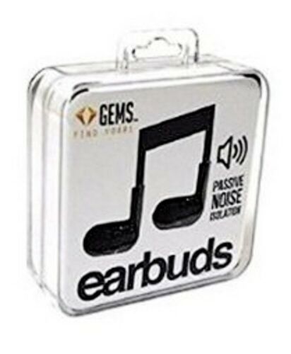 Gems Universel Oreillettes Avec Bruit Isolation, Noir - $7.90
