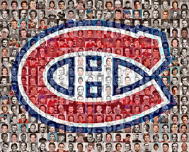 Montreal Canadiens Mosaic Print Art Designed Using Over 75 Past and Pres... - £34.36 GBP+