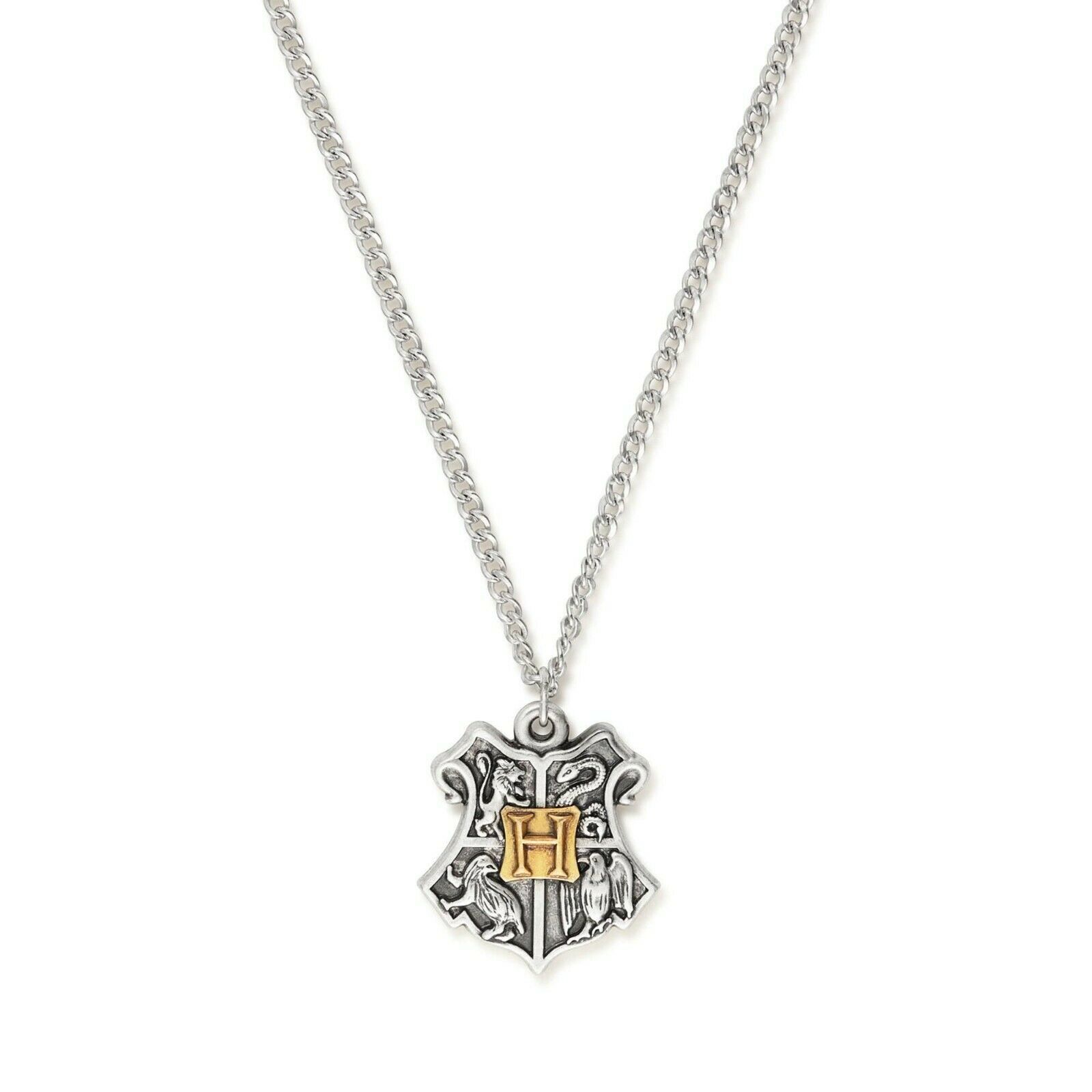 Genuine Alex and Ani Harry Potter Hogwarts Two Tone Necklace Hogwarts Crest NWT - £38.18 GBP