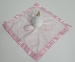 Cloud Island Unicorn Lovey Baby Security Blanket Plush Pink White Satin Edge - £7.98 GBP