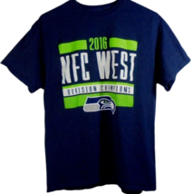 Seattle Seahawks Division Champions 2016 NFC West Men&#39;s Medium M Tshirt Tee Blue - £5.79 GBP