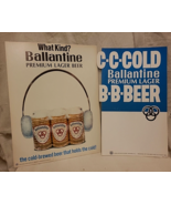 Set of 2 Vintage NOS Ballantine Lager Beer Signs DieCut Easel Back Point... - £29.31 GBP