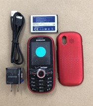 Samsung Intensity Verizon RED Cell Phone 1.3MP Slider Qwerty SCH-U450 2G Grade B - £14.22 GBP