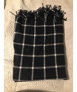 J Crew Large Plaid Fringe Trimmed Acrylic Scarf Style E0719 - €7,72 EUR