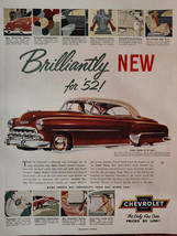 1952 April Holiday Original Advertisement New CHEVROLET Bel Air Automobile - £8.63 GBP