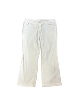 Liz Claiborne Womens White Corduroy Pants Size 14 Stretch 5 Pocket 26.5&quot;... - $24.75