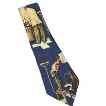 Norman Rockwell At The Doctors Before The Shot Little Boy Novelty Silk Necktie - $20.79