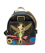 Disney Parks Loungefly Tinkerbell Mini Backpack Black/Gold Faux Leather ... - €123,65 EUR