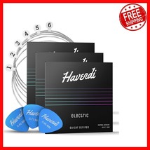 Durable Nickel Electric Guitar Strings with Picks - Quality Sound 6 Stri... - $660.61 MXN