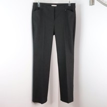 Dressbarn Women&#39;s 12 Dark Gray Plaid Slim Boot Leg Stretch Dress Trouser Pants - £10.22 GBP