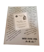 1947 United States Steel Corp  Theatre Guild February Radio Studio Program - $70.24
