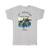St. Augustine USA : Gift T-Shirt Surfing Paradise Beach Tropical Vacation - £14.14 GBP+