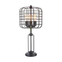 Ore Furniture 26.5 in. Powder Coated Industrial Cage 3 Light Edison Tabl... - $5,240.91 MXN