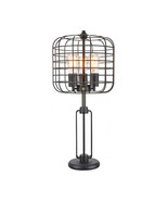 Ore Furniture 26.5 in. Powder Coated Industrial Cage 3 Light Edison Tabl... - $279.94