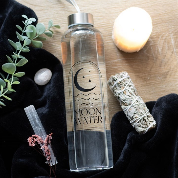 Moon Water Glass Water Bottle - Celestial Crystal Elixir Tumbler Item image 3