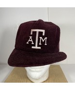 Vintage Texas A&amp;M  Corduroy  SnapBack Hat Made In USA - $88.24