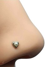 Heart Nose Stud Pearl Nose Pin 22g (0.6mm) 925 Sterling Silver Ball End Jewelry - £4.43 GBP