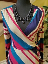Old Navy Women&#39;s Wrap Dress Size Small Striped Long Sleeves  - $28.00