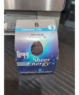 Leggs Sheer Energy control top pantyhose Off Black size B 65205 - £10.09 GBP