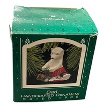 Hallmark Keepsake Dad Ornament Handcrafted With Box 1988 Polar Bear - $7.24