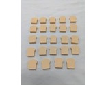 Lot Of (24) Wooden Bread Toast Board Game Meeple Pieces 5/8&quot; - £27.82 GBP