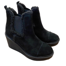 Sam Edelman Black Suede Boots Booties Womens Size 8 M Reagan Pull On New - $79.19