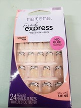 Nailene 24 Press-On Nails French Express Pink - No Glue Required - #71988-N43 - £6.86 GBP