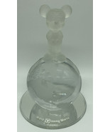 Disney Mickey Mouse Standing On Frosted Glass Globe Paperweight 5.5” Vin... - $18.69