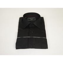 Men's Shirt Charles TYRWHITT Turkey 100% Cotton French Cuffs CHT-9 Black image 4