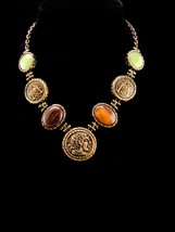 Vintage medieval coin necklace / greek God jewelry / Renaissance necklace - Port - £99.36 GBP