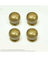 Vintage Retro Solid Brass Round Cabinet Drawer Handle Knob Pulls - 1.37&quot; - $57.19 CAD