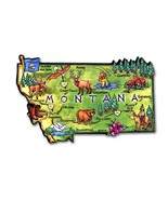 Montana The Treasure State Artwood Jumbo Fridge Magnet - $11.61 CAD