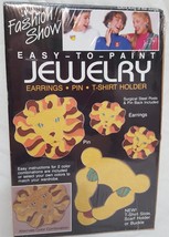 Lion Fashion Show Easy To Paint Jewelry Making DIY Kit 1989 Earrings Pin - £12.98 GBP