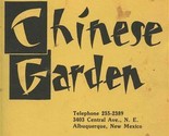 Chinese Garden Menu Central Ave N E Albuquerque New Mexico 1970&#39;s Henry ... - $21.78