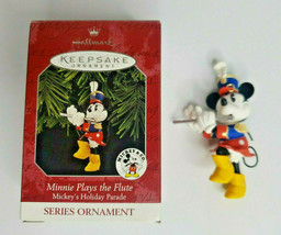 1998 Hallmark Minnie Plays The Flute Mickey&#39;s Holiday Parade Ornament U70/4106 - £11.78 GBP