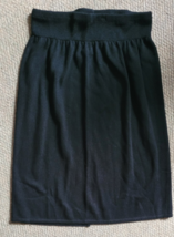 Women's Skirt Size 1X Black Elastic Waist Back Slit 90% Acrylic Frise 10... - $12.99