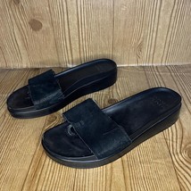 Donald J Pliner Fifi Slide Thong Sandals Black Platform Leather Women’s 9M - $35.00