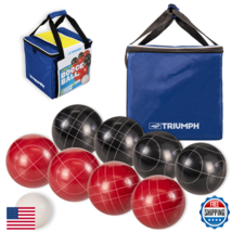 Triumph Sports Competition 100mm Resin Bocce Ball Outdoor Game Set with ... - $86.02