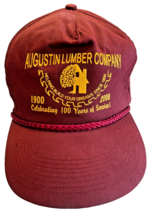 Cap 2000 Augustin Lumber Company Baseball Trucker Hat Maroon Falcon Head... - £8.79 GBP