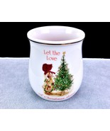 Holly Hobbie Christmas Keepsake Candle, Urn Shaped Porcelain Cup, Vintage - £11.49 GBP