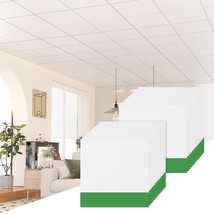 LooYee 24 pcs 24&quot; x 24&quot; Smooth Drop Ceiling Tiles Cover 96 SQ FT White - $80.75